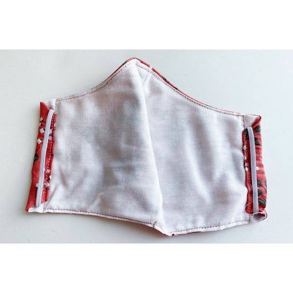 Blush Pink Floral Fabric Face Mask - Picture 4 of 4